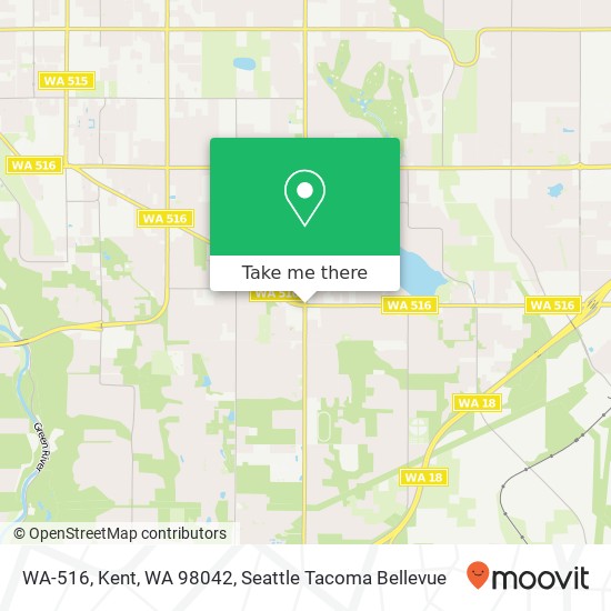 Mapa de WA-516, Kent, WA 98042