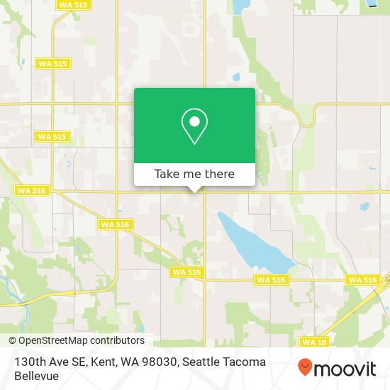 130th Ave SE, Kent, WA 98030 map