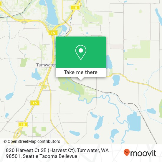 Mapa de 820 Harvest Ct SE (Harvest Ct), Tumwater, WA 98501