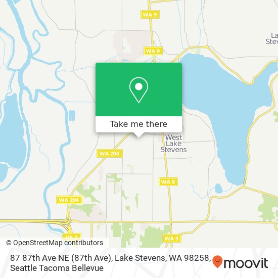 Mapa de 87 87th Ave NE (87th Ave), Lake Stevens, WA 98258