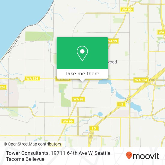 Mapa de Tower Consultants, 19711 64th Ave W