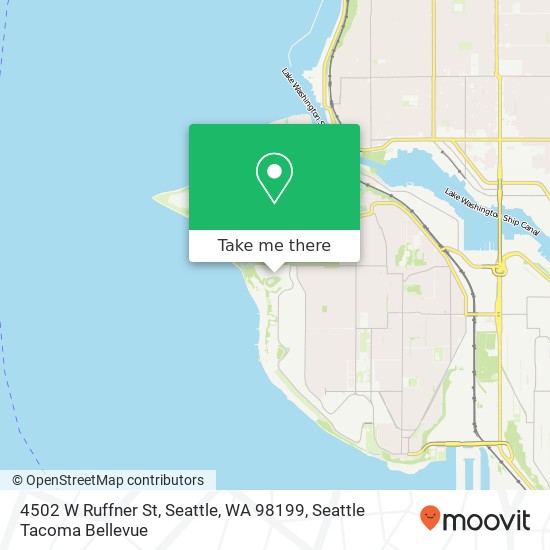 Mapa de 4502 W Ruffner St, Seattle, WA 98199