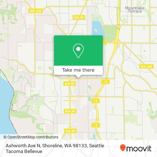 Mapa de Ashworth Ave N, Shoreline, WA 98133