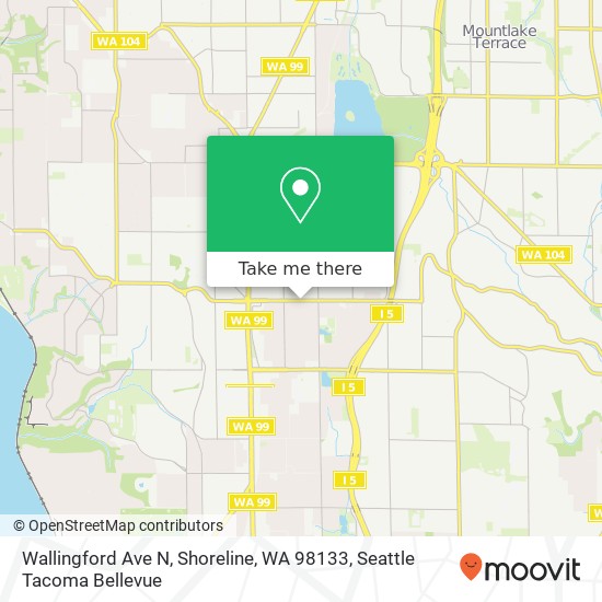 Mapa de Wallingford Ave N, Shoreline, WA 98133