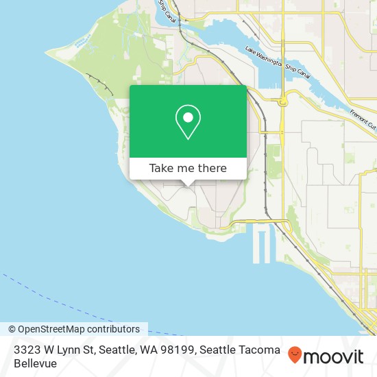 Mapa de 3323 W Lynn St, Seattle, WA 98199