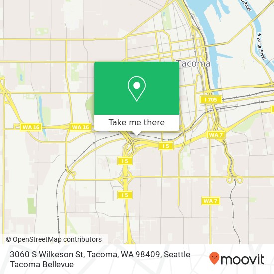 Mapa de 3060 S Wilkeson St, Tacoma, WA 98409