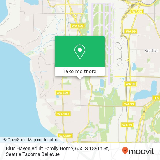 Blue Haven Adult Family Home, 655 S 189th St map