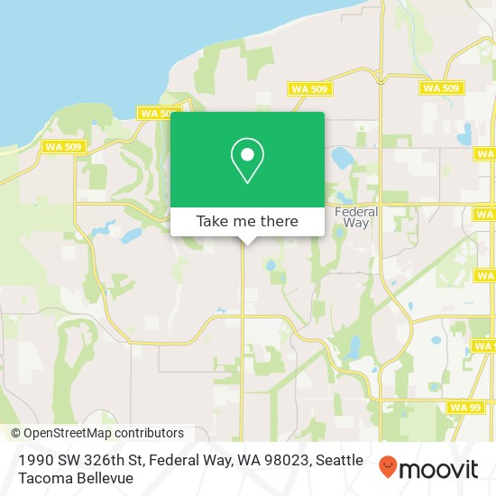 Mapa de 1990 SW 326th St, Federal Way, WA 98023