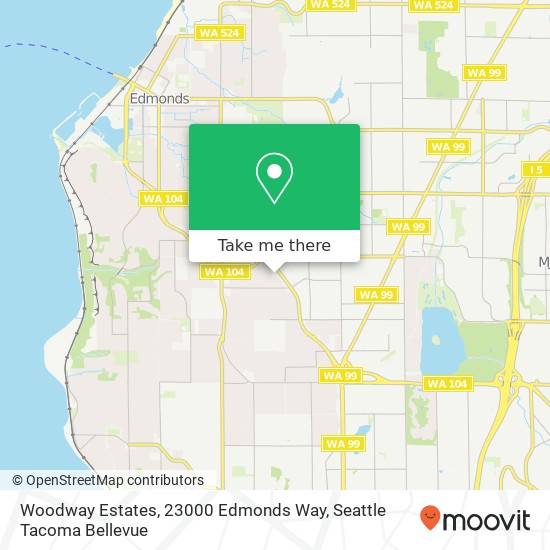 Mapa de Woodway Estates, 23000 Edmonds Way
