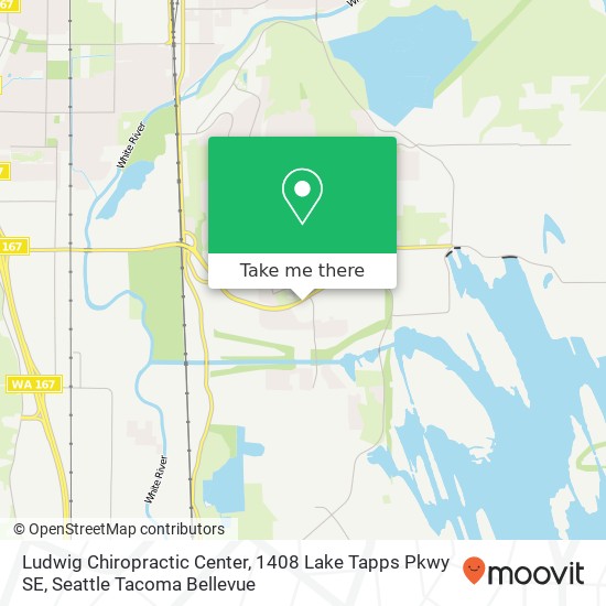 Mapa de Ludwig Chiropractic Center, 1408 Lake Tapps Pkwy SE