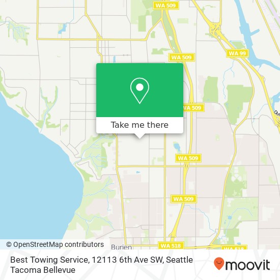 Best Towing Service, 12113 6th Ave SW map