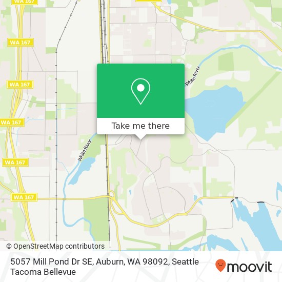 Mapa de 5057 Mill Pond Dr SE, Auburn, WA 98092