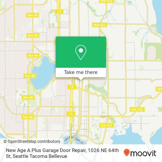 New Age A Plus Garage Door Repair, 1026 NE 64th St map