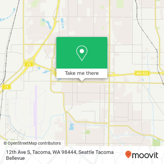 Mapa de 12th Ave S, Tacoma, WA 98444