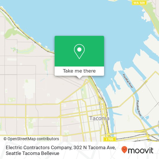 Mapa de Electric Contractors Company, 302 N Tacoma Ave