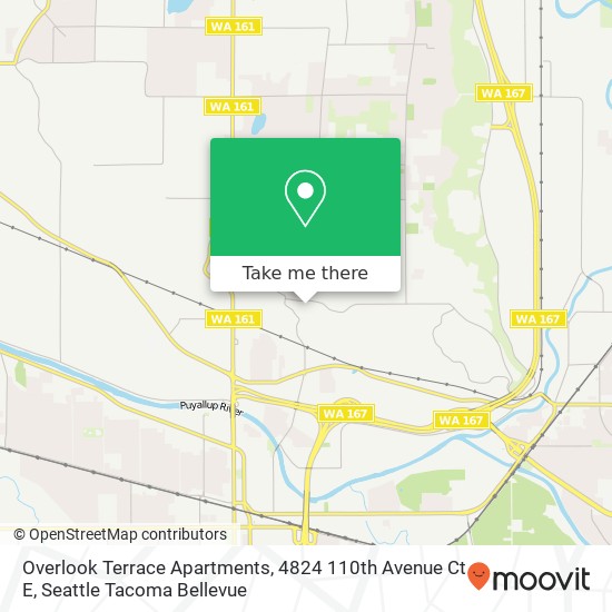 Mapa de Overlook Terrace Apartments, 4824 110th Avenue Ct E