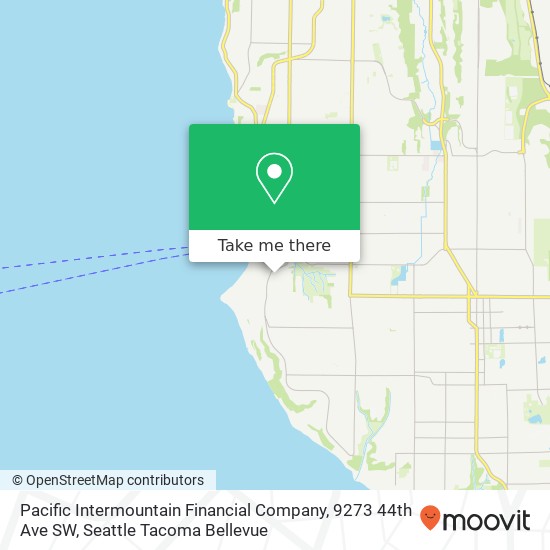 Mapa de Pacific Intermountain Financial Company, 9273 44th Ave SW