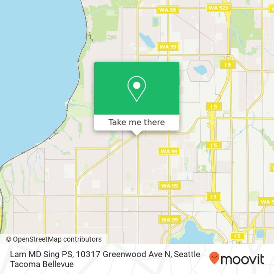Mapa de Lam MD Sing PS, 10317 Greenwood Ave N