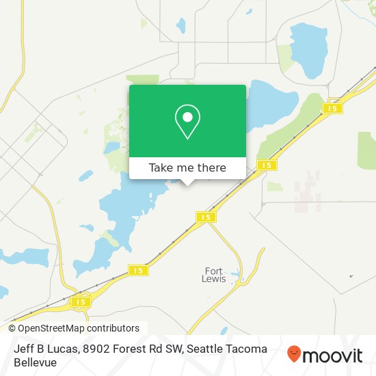 Mapa de Jeff B Lucas, 8902 Forest Rd SW