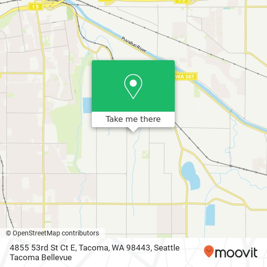 Mapa de 4855 53rd St Ct E, Tacoma, WA 98443