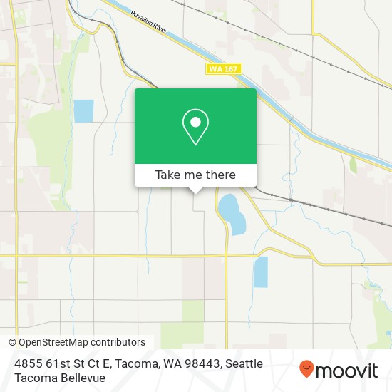 Mapa de 4855 61st St Ct E, Tacoma, WA 98443