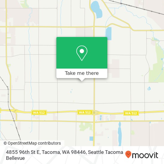 Mapa de 4855 96th St E, Tacoma, WA 98446