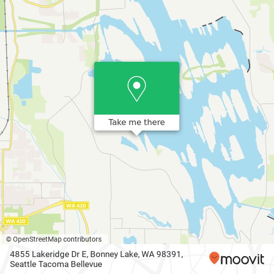 Mapa de 4855 Lakeridge Dr E, Bonney Lake, WA 98391