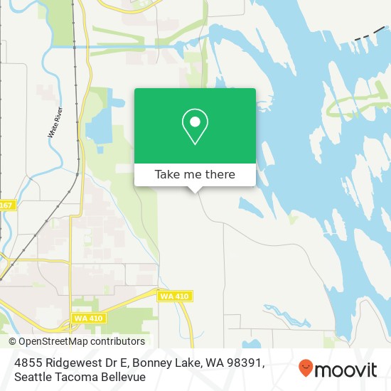 Mapa de 4855 Ridgewest Dr E, Bonney Lake, WA 98391