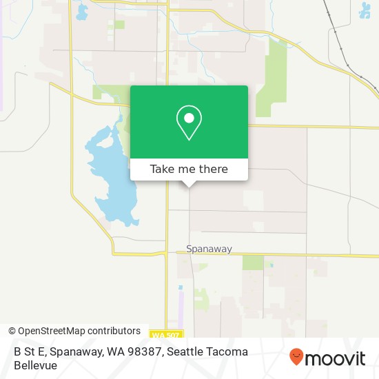 B St E, Spanaway, WA 98387 map