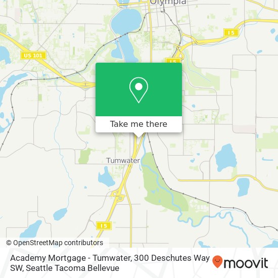 Academy Mortgage - Tumwater, 300 Deschutes Way SW map
