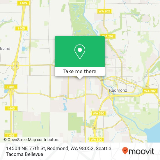 Mapa de 14504 NE 77th St, Redmond, WA 98052