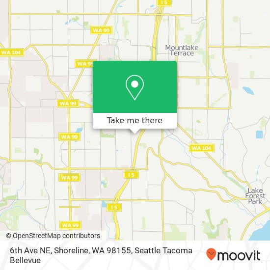 Mapa de 6th Ave NE, Shoreline, WA 98155