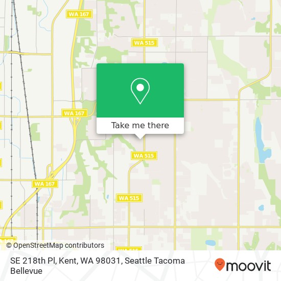 Mapa de SE 218th Pl, Kent, WA 98031