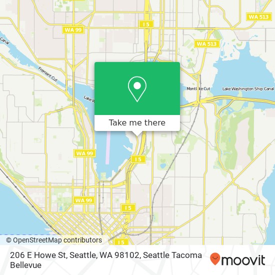 Mapa de 206 E Howe St, Seattle, WA 98102