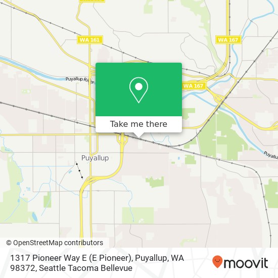 Mapa de 1317 Pioneer Way E (E Pioneer), Puyallup, WA 98372