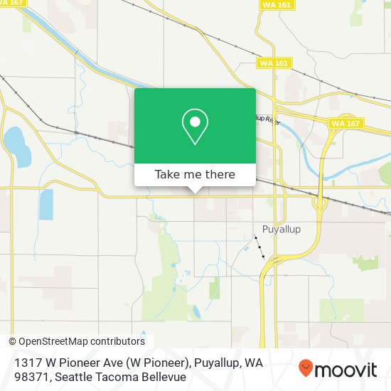 Mapa de 1317 W Pioneer Ave (W Pioneer), Puyallup, WA 98371