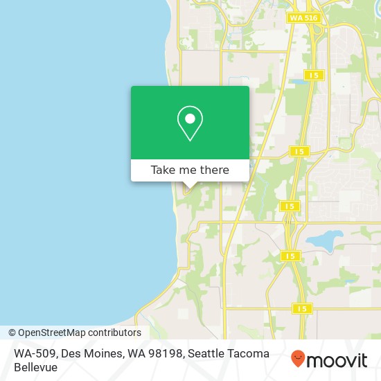 Mapa de WA-509, Des Moines, WA 98198