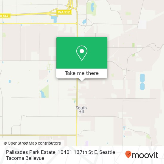 Mapa de Palisades Park Estate, 10401 137th St E
