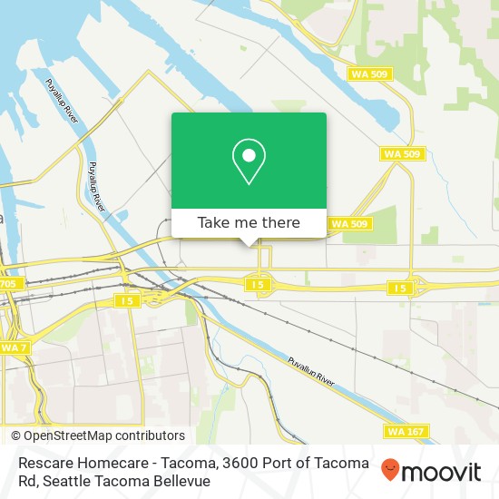 Mapa de Rescare Homecare - Tacoma, 3600 Port of Tacoma Rd