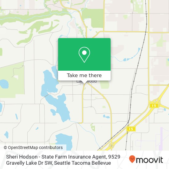 Mapa de Sheri Hodson - State Farm Insurance Agent, 9529 Gravelly Lake Dr SW