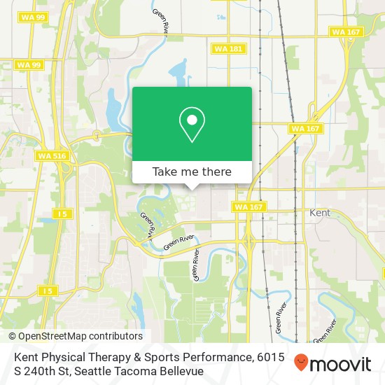 Mapa de Kent Physical Therapy & Sports Performance, 6015 S 240th St