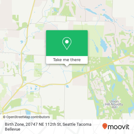 Birth Zone, 20747 NE 112th St map