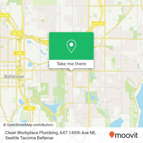 Mapa de Clean Workplace Plumbing, 647 140th Ave NE