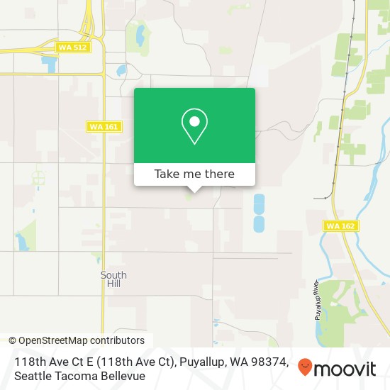 Mapa de 118th Ave Ct E (118th Ave Ct), Puyallup, WA 98374