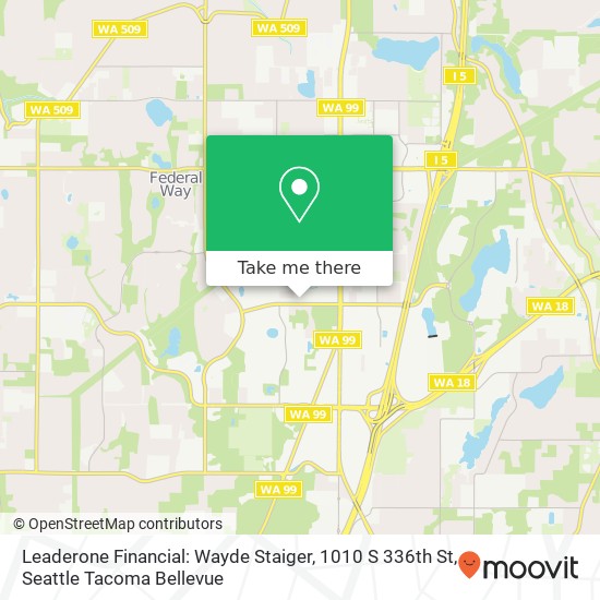 Mapa de Leaderone Financial: Wayde Staiger, 1010 S 336th St