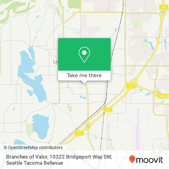 Mapa de Branches of Valor, 10322 Bridgeport Way SW