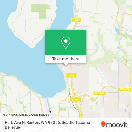 Mapa de Park Ave N, Renton, WA 98056