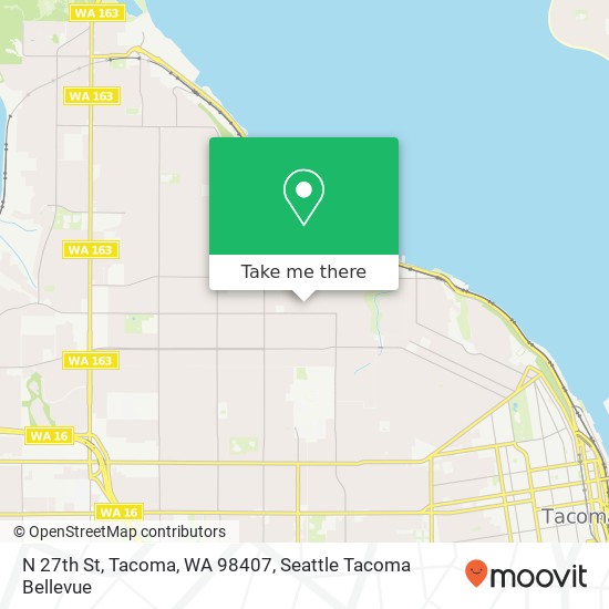 Mapa de N 27th St, Tacoma, WA 98407