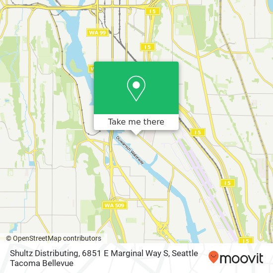 Shultz Distributing, 6851 E Marginal Way S map