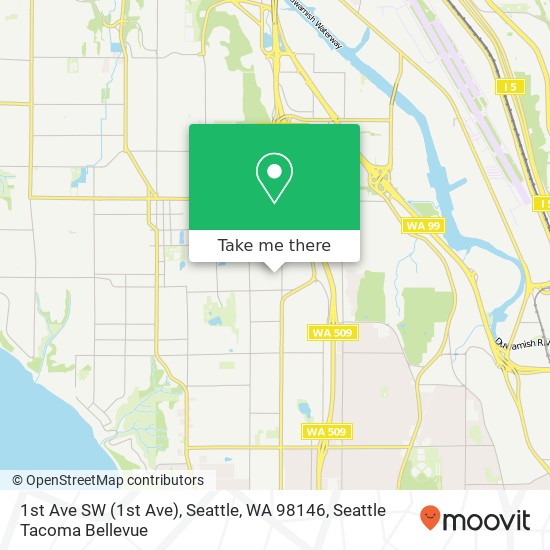 1st Ave SW (1st Ave), Seattle, WA 98146 map